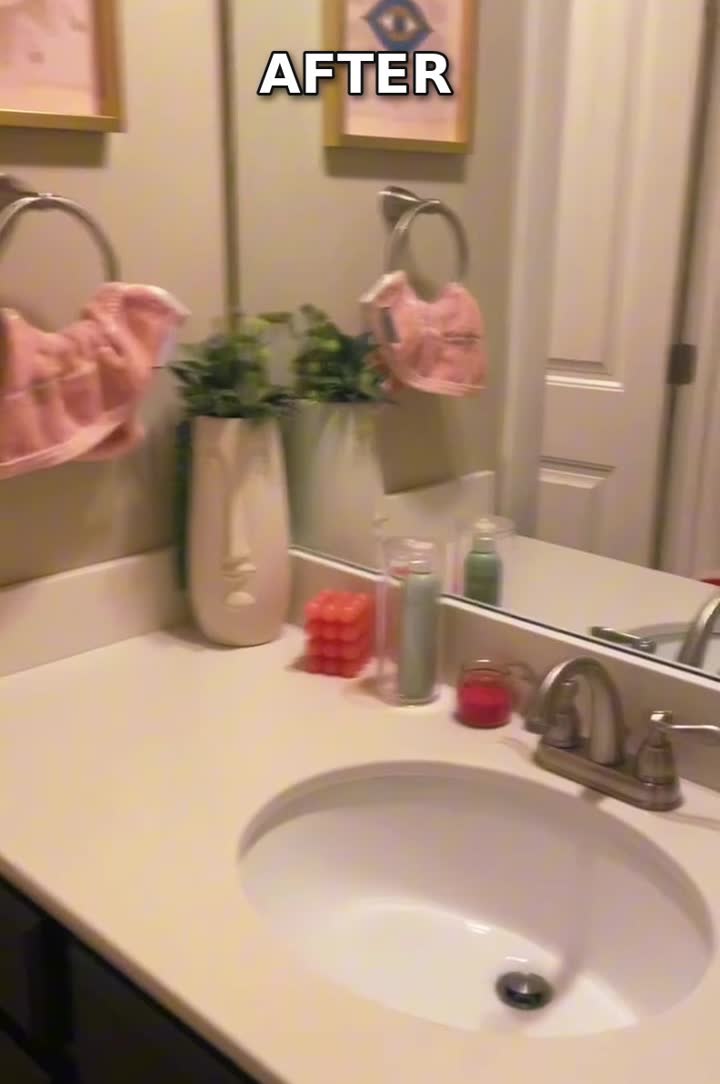After: cluttered bathroom vanity and sink, cleaned by Clean Slate in Stone Mountain, GA