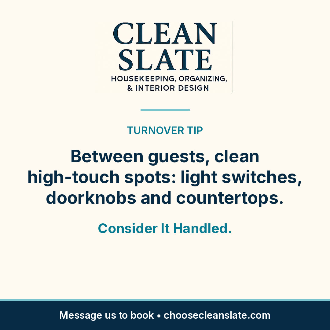 Clean Slate cleaning tip card: House cleaning
